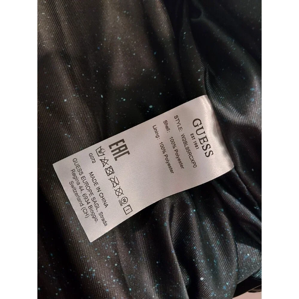 Guess Los Angeles High-Shine Gloss Puffer Convertible To Vest Jacket- Size Small